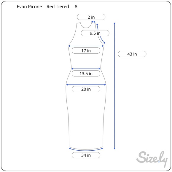 Red Tiered Jersey Halter Dress - Picture 7 of 8